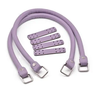 Jakie Eco-Leather Handles with Rings and Reinforcement Made in Italy Lilla