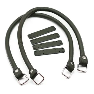 Asas Jakie Color Match en eco-piel con aros made in Italy Militar