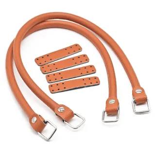 Jakie Color Match Handles in Eco-Leather with Rings Made in Italy Rame