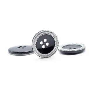 Bouton Starlight avec paillettes Argento