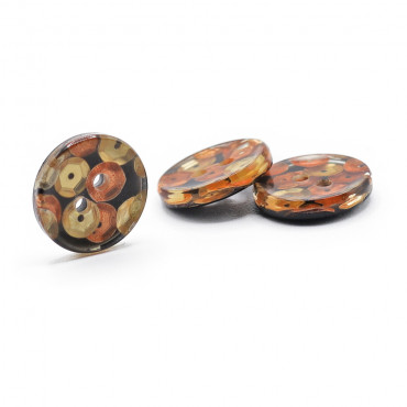 Bottoni Lucea trasparenti con paillettes interne Siena