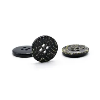 Boutons Oronero paillettes dorées 18 mm 3pcs | Tessiland