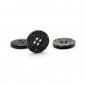 Black Glitter Buttons 18 mm 3pcs | Tessiland