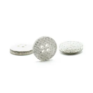 Brillik Silver Glitter Buttons 15 mm 3pcs | Tessiland