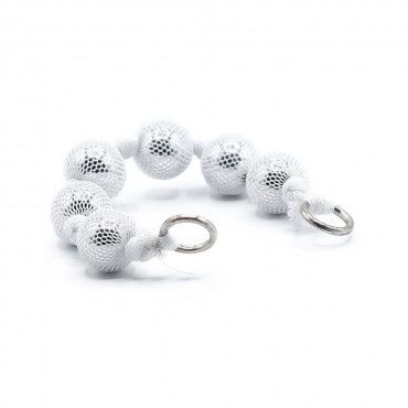 Décoration Trama 14cm maille perles argents | Tessiland