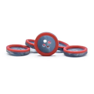Boutons Marble à coudre Rouge