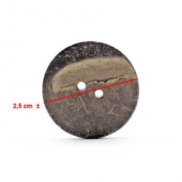 Cocco Natural Button 25mm rustic style 1pcs | Tessiland