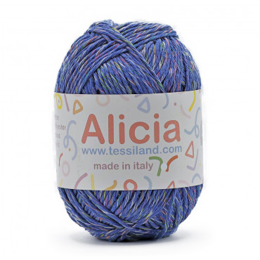 Alicia misto cotone viscosa gomitolo 50g Blu