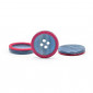 Crimson Marble Button in colored polyester 20 mm | Tessiland