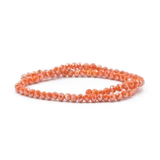 6mm Faceted Glass Crystals for Jewelry A146 paprika