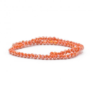 Crystals 6 mm A146 Solid Shimmering Paprika, faceted glass | Tessiland