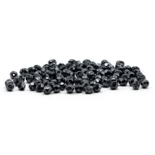 4mm Bohemian Faceted Glass Crystals for Jewelry Antracite