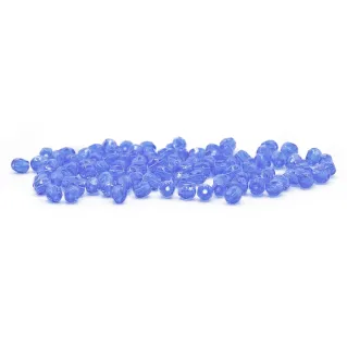 Cristaux de Bohême 4 mm facettés en verre pour bijoux Blu cobalto