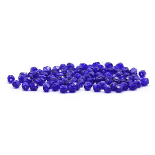 Cristaux de Bohême 4 mm facettés en verre pour bijoux Blu inchiostro