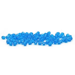 Cristaux de Bohême 4 mm facettés en verre pour bijoux Blu oceano