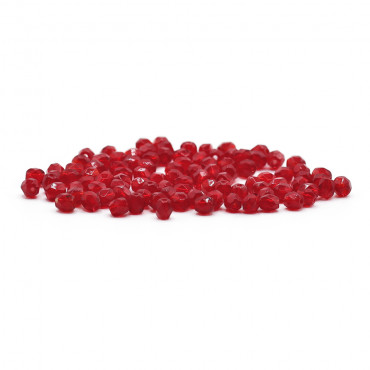 Cristalli Boemia sfaccettati in vetro 4mm per bijoux Rubino