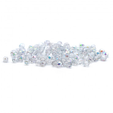 Cristalli 4mm Boemia sfaccettati in vetro per bijoux Trasparente cangiante