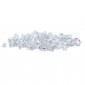 Faceted Half Crystal Shimmering Transparent 4mm, refined shine | Tessiland