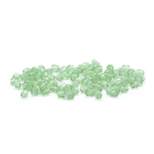 4mm Bohemian Faceted Glass Crystals for Jewelry Verde chiaro