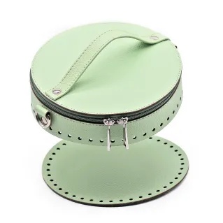 Set bolso Mini Cubo bucket bag ecopiel hecha a mano Verdino