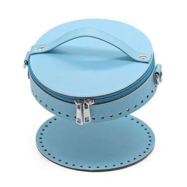 Set borsa Mini Secchiello bucket bag ecopelle handmade Turchese