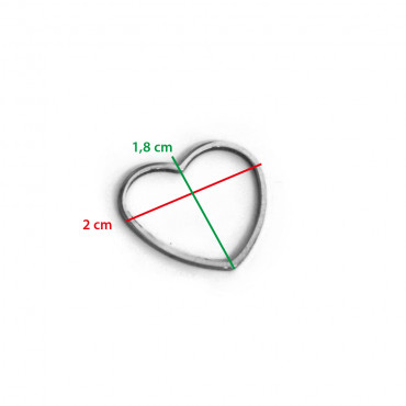 Geometric Heart big Metal Shape for Jewelry | Tessiland