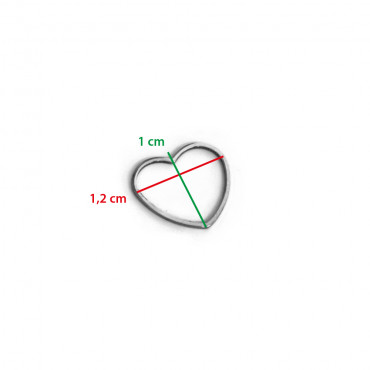 Geometric Heart small Metal Shape for Jewelry | Tessiland