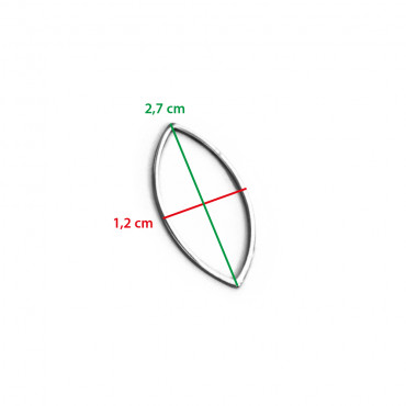 Forma geométrica hoja big de Metal para bisutería | Tessiland