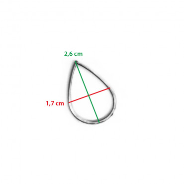 Forma geometrica Goccia big in Metallo per bijoux | Tessiland