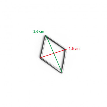 Geometric Rhombus big Metal Shape for Jewelry | Tessiland