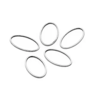Formes en métal ovale à recouvrir pour bijoux et décorations 5 pièces Argento