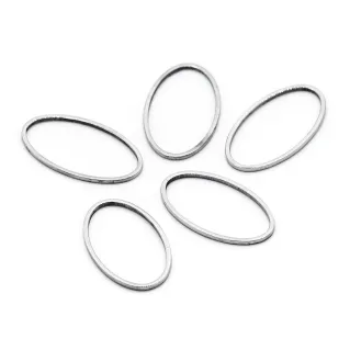 Formes en métal ovale à recouvrir pour bijoux et décorations 5 pièces Argento