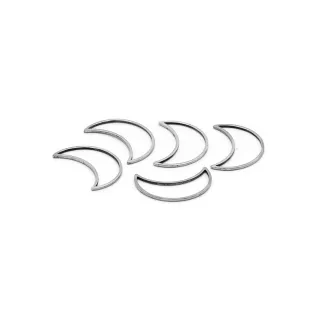 Metal Moon Shapes to Cover for Jewelry and Decorations 5pcs Argento