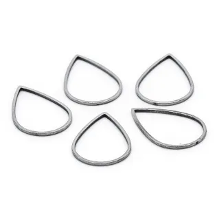 Formes en métal en goutte à revêtir pour bijoux et décorations 5 pièces Argento