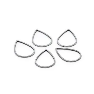 Metal Drop Shapes for Covering for Jewelry and Decorations 5pcs Argento