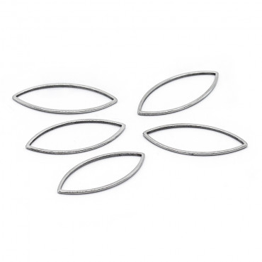 Forma geometrica Foglia big in Metallo per bijoux | Tessiland