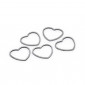 Forme in metallo cuore da rivestire per bijoux e decorazioni 5pz