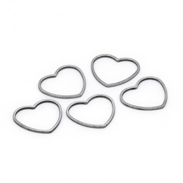 Forma geométrica corazón medium de Metal para bisutería | Tessiland