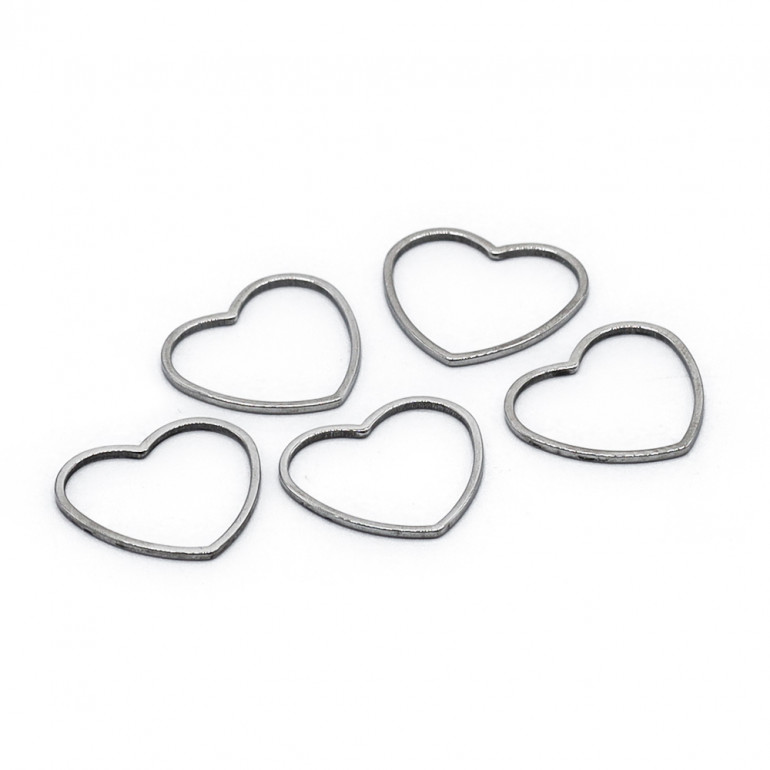 Forma geométrica corazón medium de Metal para bisutería | Tessiland