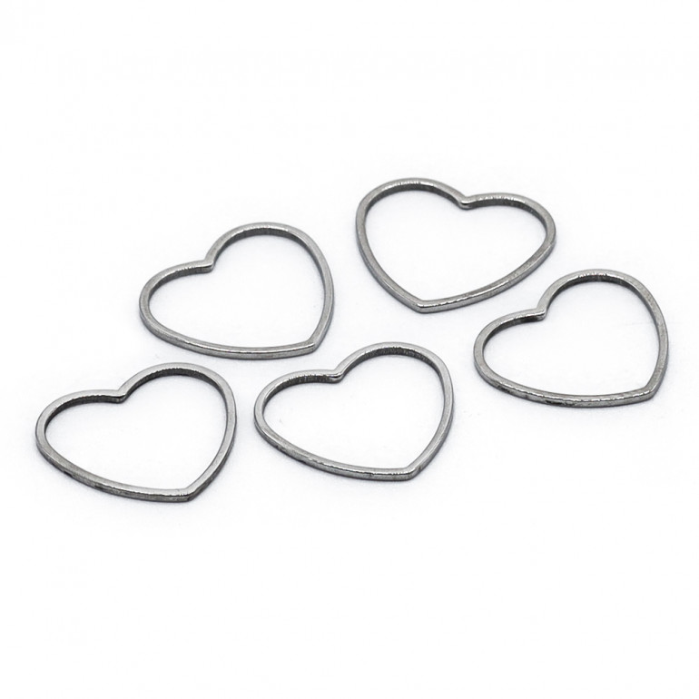 Forme géométrique cœur big en Métal pour bijoux | Tessiland