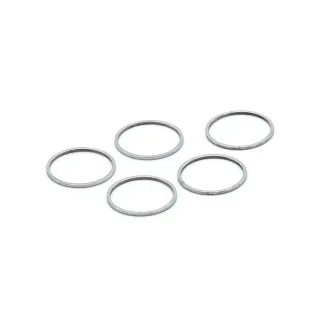 Formas de metal en círculo para recubrir para bisutería y decoraciones 5pz Argento