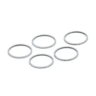 Formas de metal en círculo para recubrir para bisutería y decoraciones 5pz Argento