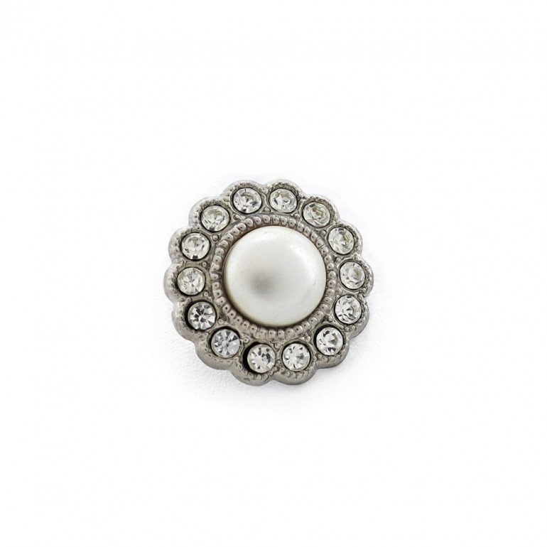 Isabel bouton bijou avec perle centrale 12mm| Tessiland