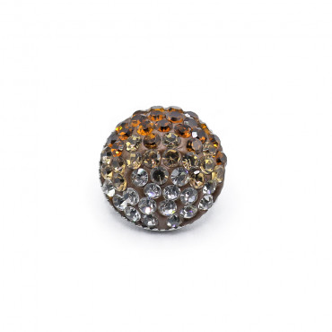 Noor Amber jewel button with domed design | Tessiland