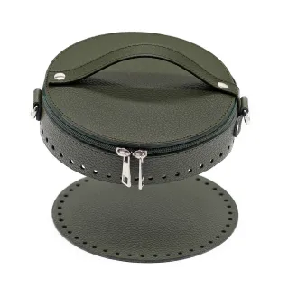 Mini Bucket Bag Color Match Set Handmade Eco-leather Military