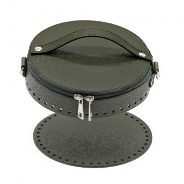 Set borsa Mini Secchiello Color Match ecopelle bucket bag handmade Militare