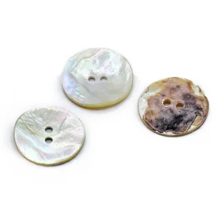 Botones Akoya de perlas 3pz Naturale