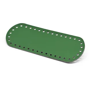 Fondo de bolsa ovalado 21X8 en ecopiel hecho en Italia Verde