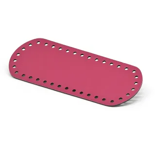 Fondo de bolsa ovalado 21X8 en ecopiel hecho en Italia Magenta