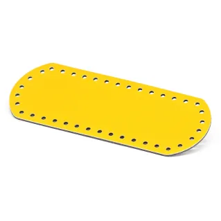 21x8 Oval Bag Bottom in Eco-Leather Made in Italy Giallo